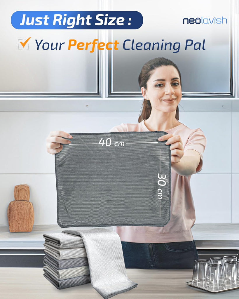 Microfiber Glass Cleaning Cloth Reusable Kitchen Towel