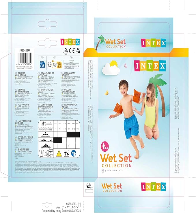 Intex Deluxe Arm Bands for Swimming Ages 3 to 6 Years