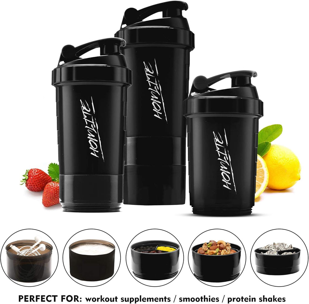HOMLITE Protein Shaker Bottle Non Slip Leak Proof