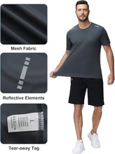 Load image into Gallery viewer, Mens Tshirt 3 Pack Gym Workout Quick Dry Sports T Shirt Crew Neck