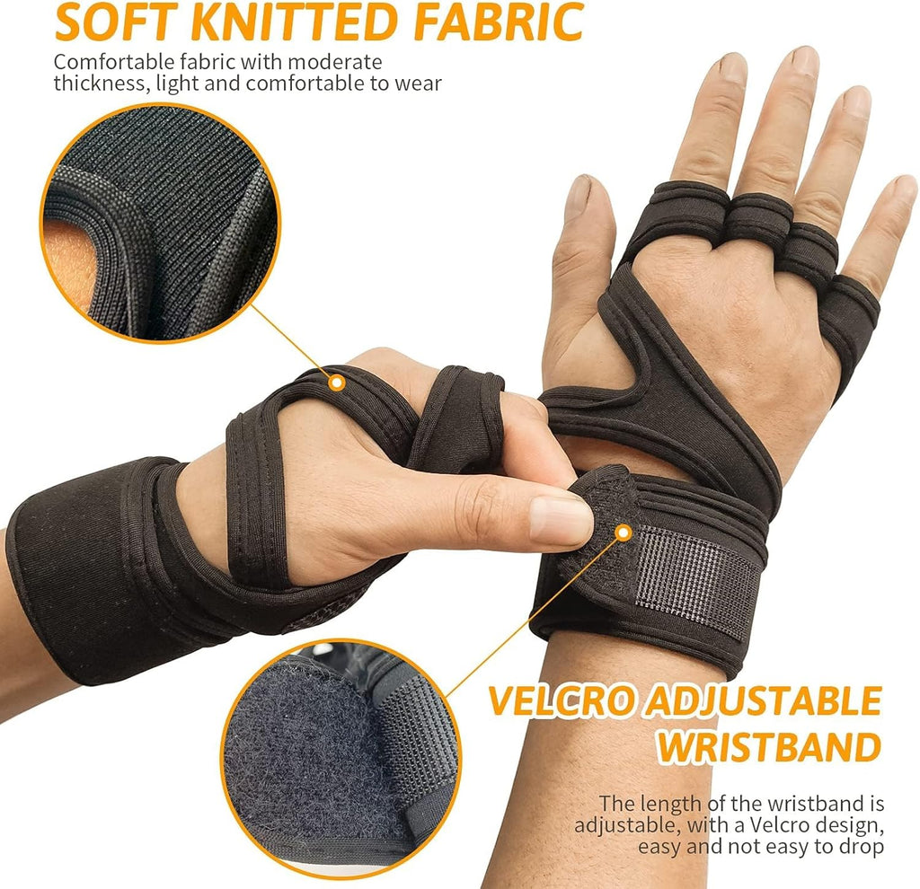Ventilated Gym Workout Gloves Weight Lifting Gloves with Wrist Support