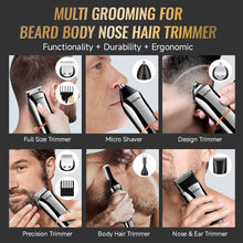 Load image into Gallery viewer, Miklife Hair Trimmers Beard Trimmer Kit Electric Cordless