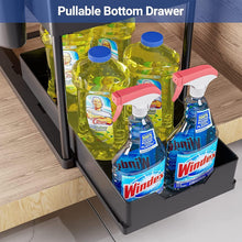 Load image into Gallery viewer, Under Sink Shelf Storage Organiser with Sliding Drawer