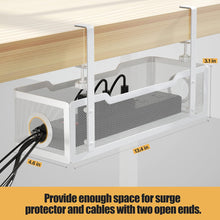 Load image into Gallery viewer, Cinati Under Desk Cable Management Tray White Cable Tray