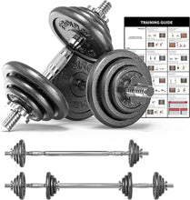 Load image into Gallery viewer, Cast Iron Weight Plates Set Various Sizes for Dumbbell Handle