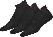 Load image into Gallery viewer, Mens Low Cut Athletic Cotton Ankle Socks Pack of 3