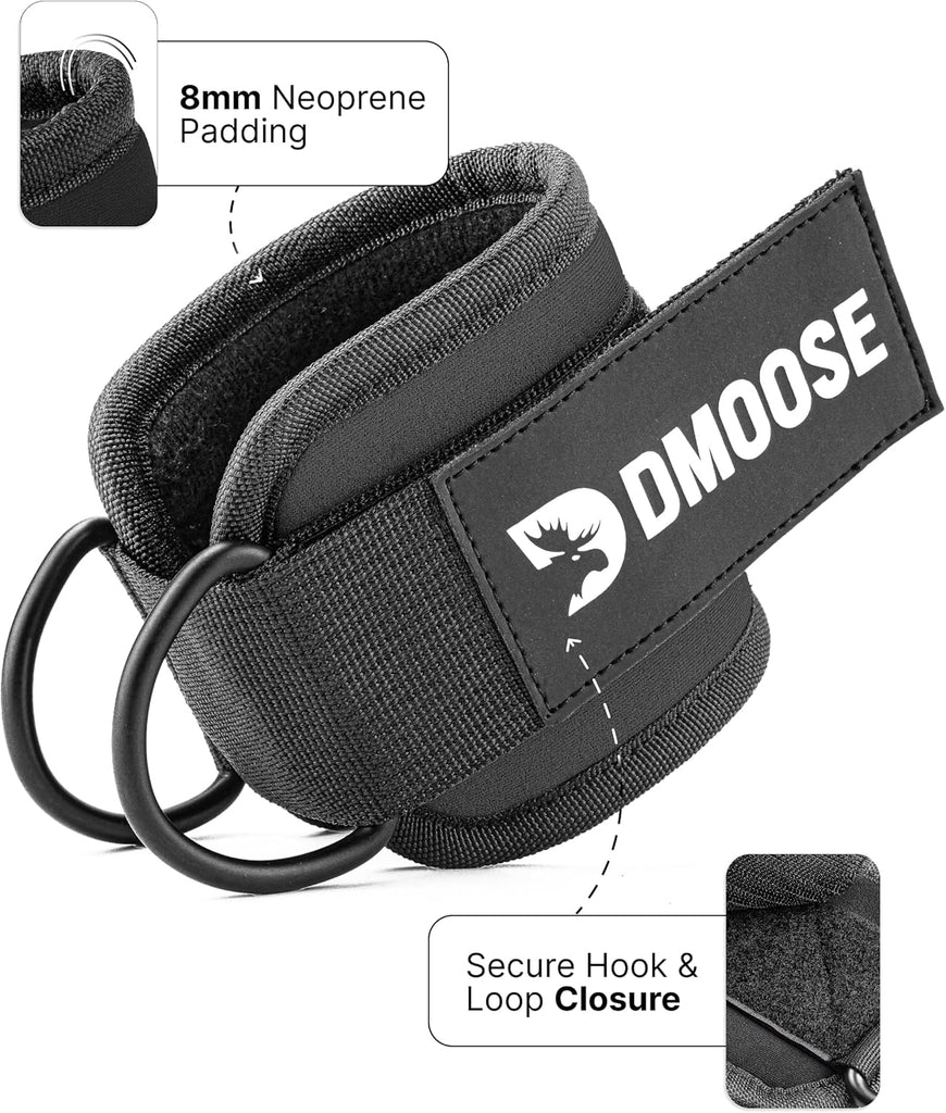Ankle Straps for Cable Machines with Premium Padding