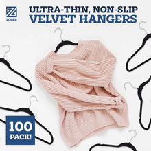 Load image into Gallery viewer, Non Slip Velvet Hangers Ultra Thin Space Saving Swivel Hook