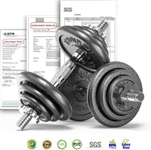 Load image into Gallery viewer, Cast Iron Weight Plates Set Various Sizes for Dumbbell Handle