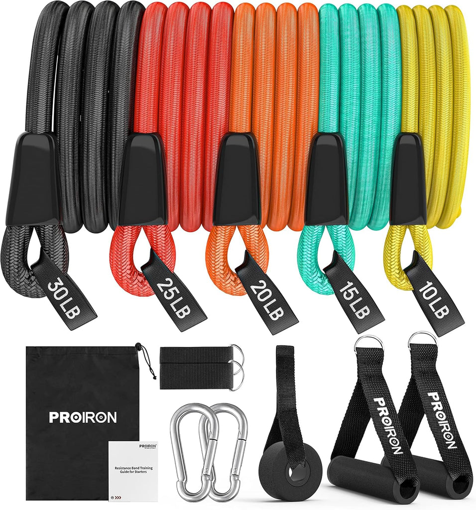 PROIRON Resistance Bands Set with Handles and Accessories