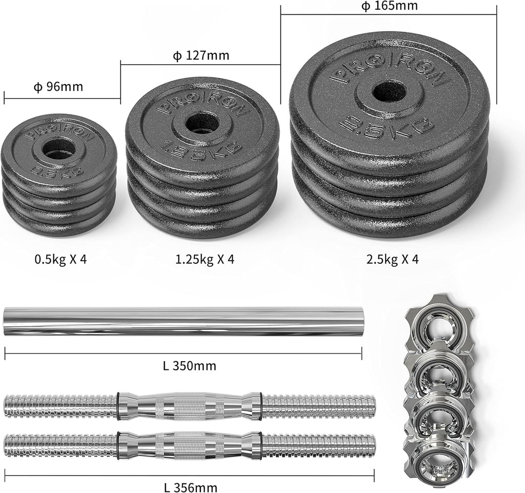 Cast Iron Weight Plates Set Various Sizes for Dumbbell Handle