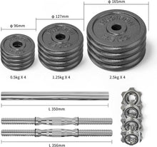 Load image into Gallery viewer, Cast Iron Weight Plates Set Various Sizes for Dumbbell Handle