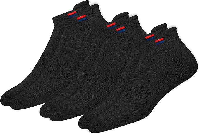 Mens Low Cut Athletic Cotton Ankle Socks Pack of 3