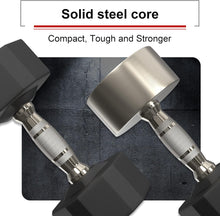 Load image into Gallery viewer, Rubber Dumbbells Steel Weights Set Home Gym Fitness Training